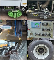 Camion balayeuse routière à haute pression et aspiration, capacité de 5m³ pour l'eau et 4m³ pour les déchets, 4x2, état neuf, marque Shacman