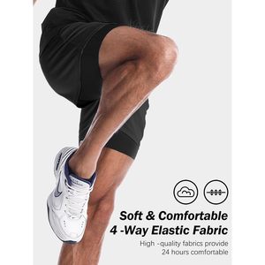 Pantalones Cortos Deportivos para Hombre FOXA, Ligeros, de 5-7 Pulgadas, con Bolsillos, de Secado Rápido, para Entrenamiento Atlético - Product Image 5