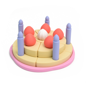 Arrivée gratuite Bpa enfants Silicone gâteau d'anniversaire ensemble jouets enfant en bas âge bébé enfants jeux semblant jouet - Product Image 1
