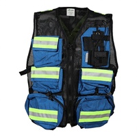 Sicherheits-Warnweste Reflektierende Arbeitsweste Multi-Taschen-Design 100% Polyester Mesh Anpassbare Farbe Logo Wachuniform Herren Allzweck