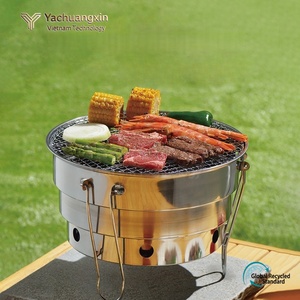 Parrilla de Carbón Portátil Plegable de Acero Inoxidable para Acampar al Aire Libre con Estuche de Transporte para Cocinar en Picnics - Product Image 3