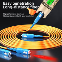 Localisateur Visuel de Défauts de Fibre Optique, Stylo Source Laser Rouge Doré avec Connecteur Universel 2,5 mm, 5/10/20/30/50/60/70/80/100mW