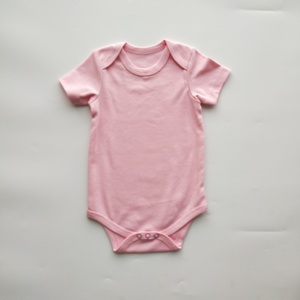Ropa de bebé niña, mono liso encantador para bebé, conjunto 100% de algodón peinado, peleles para bebé recién nacido - Product Image 3
