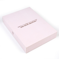 Boîte cadeau rigide avec logo personnalisé, couvercle et base rose clair, boîte en carton rigide, emballage de luxe pour vêtements et cosmétiques, boîte en papier