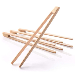 Pinza y pinza para barbacoa de bambú, 8 pulgadas - Product Image 1