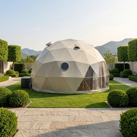 Dôme géodésique isolé sur mesure, ignifuge, en PVC 850G, pour manoir, villa, jardin, projet de complexe hôtelier privé