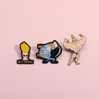 Broche de personaje animado de dibujos animados, alfileres esmaltados, hombre personalizado, soy bastante divertido, insignia de arte, broches de mochila con solapa