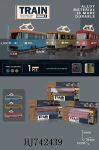 Vente en gros de jouets de voiture en alliage, modèle Miniature moulé sous pression, véhicules jouets de <span class=keywords><strong>Train</strong></span>, voiture de traction avec lumière et musique - Product Image 2