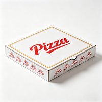 Boîte à pizza en papier kraft avec logo personnalisé, qualité alimentaire, 8, 10, 12, 14, 15, 16 pouces, boîte d'emballage pour pizza à emporter, carton ondulé