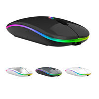 Ratón Inalámbrico para Juegos con Logotipo Personalizado al por Mayor, Ratón Inalámbrico con Retroiluminación RGB Bluetooth para PC