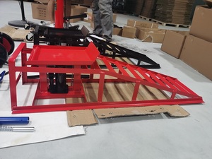 2 Ton <strong>Loading</strong> Capacity <strong>Hydraulic</strong> Height Adjustable Car <strong>Ramp</strong> Steel Structure Durable Car Heightening <strong>Ramp</strong> - Product Image 4