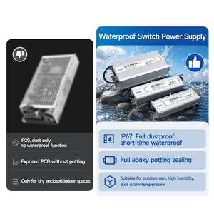 Transformador LED Impermeable IP67 12V/24V, Inversores LED Impermeables para Exteriores 220V 24V 100W <span class=keywords><strong>200W</strong></span> 150W, Fuente de Alimentación Conmutada - Product Image 6