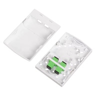 FTTH Glasfaser-Anschlussbox mit 2 Anschlüssen, Glasfaser-Paneel für Innenbereich, 2-Kern-Glasfaser-Anschlussbox für 2 Fasern, 2 Adapter