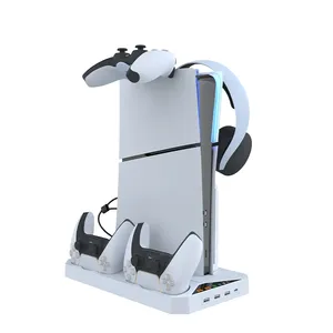 Nouvelle Tendance : Console Optique Numérique Slim Multifonctionnelle avec Base <span class=keywords><strong>de</strong></span> Refroidissement, Chargeur <span class=keywords><strong>de</strong></span> Manettes PlayStation 5 et Support pour Casque - Product Image 1