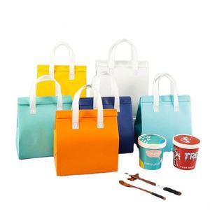 Sac isotherme réutilisable non tissé pour boissons à emporter, gâteaux, thé boba et glaces – Meilleures ventes - Product Image 1