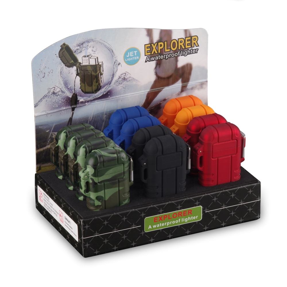 Man Gift Mini Butane Lighter with Safety Lock and Key Ring