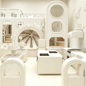 Aoleao Aire de jeux intérieure personnalisée Thème Ville spatiale, Piscine à balles, Toboggan, Mur d'escalade, Jeux sensoriels pour enfants, Aire de jeux souple, Certifié CE TUV - Product Image 3