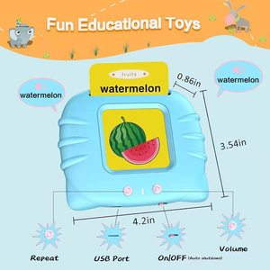 Wholesale Early Education Flash Card Learning Toys <b>Talking</b> <b>Flashcards</b> for Kids Preschool English Electronic Audio Book Machine - Product Image 5