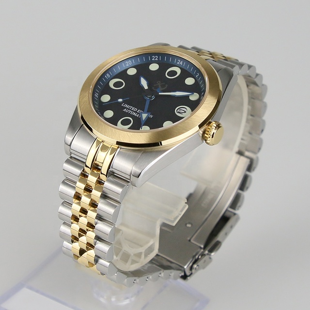 Luxury 38mm Seiko NH35 Automatic Mechanical Movement Wrist Watch High Quality Stainless Steel 10ATM Solid Bracelet Analog