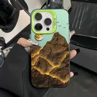 Étuis de téléphone portable antichoc de luxe Moon Mountain Anti-chute pour Iphone17 16 15 Plus Pro Max 14 13 12 11 X couverture arrière de protection