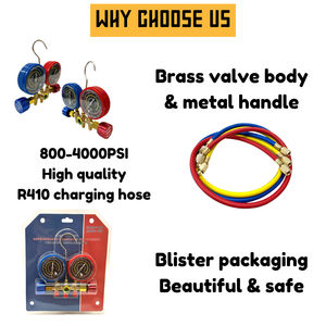 مبردات نحاسية عالية الجودة ، أداة قياس مع 90 خراطيم شحن - Product Image 6