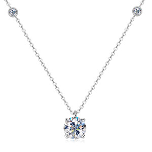 Joyería fina, collar con colgante de moissanita VVS GRA con corte de corazón, relleno de oro de 14k, regalo del Día de San Valentín, el mejor regalo para novia. - Product Image 1