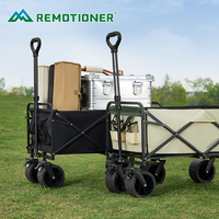 Chariot de camping pliable robuste, chariot utilitaire pliable, chariot de transport portable pour la plage, les pique-niques et les courses
