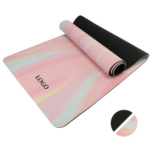 ZJFIT Logo personnalisé tapis de yoga antidérapant en PU en caoutchouc naturel écologique avec impression écologique tapis de yoga écologiques - Product Image 1