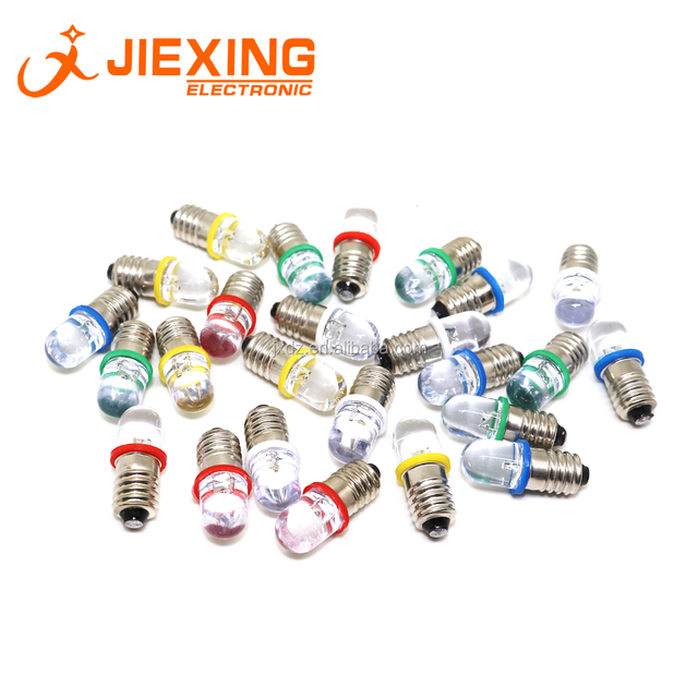 E10 Screw Type LED Bulb 4.5V Flashlight Small Mini LED Bulbs Indicator Red yellow green blue white