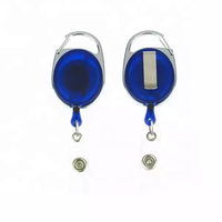 Porte-badge rétractable personnalisé en gros avec logo imprimé, en métal, pour porte-badges nominatifs et clips de cartes d'identité