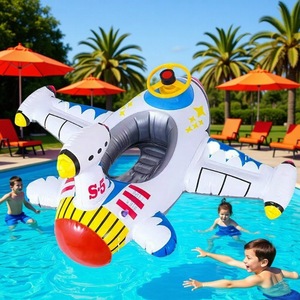 Anello Gonfiabile per Bambini con Volante e Schienale, Design Aereo, Disponibile in Magazzino, Sicuro, in PVC Anti-Perdita - Product Image 1