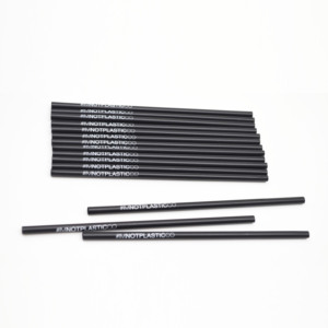 Black Disposable Drinking PLA Biodegradable Compostable Personalized Sraw Logo <strong>Printed</strong> <strong>Custom</strong> <strong>Straws</strong> - Product Image 5
