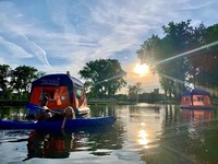 Tente flottante gonflable pour la pêche en bateau en eau peu profonde, camping en plein air