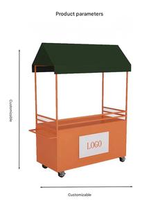 <span class=keywords><strong>Chariot</strong></span> alimentaire robuste en acier pour événements commerciaux, stands promotionnels, centres commerciaux et marchés de parcs - Product Image 4