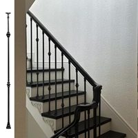 Colonne de rampe d'escalier en fer forgé massif, revêtement poudré, anti-rouille, pour escalier intérieur, balcon, garde-corps