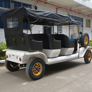Reliable Factory Wholesale 8 Passenger Vintage Electric Tour Car White Body Custom Color & Seat Layout Waterproof Canopy - Product Image 5