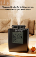 Diffuseur d'arômes intelligent, double design, sur table, alimenté par USB et batterie, contrôlable par application, écologique, 300 ml, pour hôtel et usage domestique