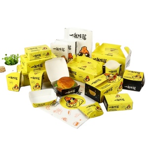 Custom logo takeaway fried chicken paper container chicken takeout food box
