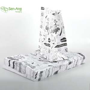 Senang02 Top Fashion Wholesale Retail Gift for Take Away Brown Kraft Paper Takeaway Bag Without Handle - Product Image 2