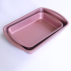 Molde rectangular para pasteles color oro champán, antiadherente, para hornear en casa, herramientas para repostería casera. - Product Image 3