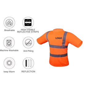 Trọng Lượng Nhẹ Thiết Kế Phản Quang T-Shirt Nhanh Chóng-Khô Chất Liệu Hi VIS Phản Quang An Toàn Làm Hộ Lao động Áo Sơ Mi - Product Image 4