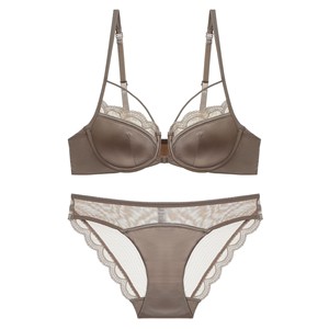 ชุดชั้นในลูกไม้บางเฉียบแบบเซ็กซี่  ไซส์ใหญ่  แบบติดตะขอหน้า  ยกทรงดันทรง  พร้อมกางเกงใน สำหรับผู้หญิง - Product Image 2