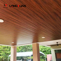 Panneau de plafond en PVC imitation bois 6-10 mm, grille de plafond pour la décoration intérieure d'hôtels et de cuisines, largeur 20/25/30 cm, ignifuge et imperméable
