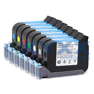 Cartouche d'encre <span class=keywords><strong>6900K</strong></span> 2588 JS12 noire, verte, bleue, jaune, rouge, 12,7 mm, séchage rapide au solvant pour imprimante portable sur plastique, bois - Product Image 5