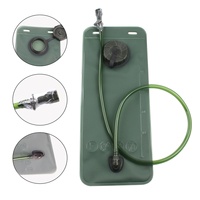 Poche à eau en plastique de qualité alimentaire pour le cyclisme, voyage en plein air, sport, souple, pliable, vert militaire, pour bouteille d'eau