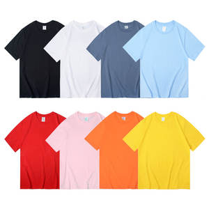 Camiseta de equipo para mujer para hombre, Camisetas en blanco con estampado personalizado, logotipo bordado, 220g, 100% algodón peinado, Camisetas lisas, Camisetas Blancas - Product Image 2