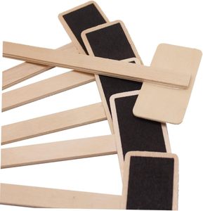 Gogogmee 20 PCS Mini étiquettes de tableau noir en bois Étiquettes de plantes décoratives créatives pour <span class=keywords><strong>jardin</strong></span> mariage et maison Peuplier contreplaqué pour bricolage - Product Image 3