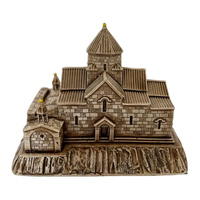 Modèle miniature personnalisé d'architecture gothique, église Sainte Ghaïane, modèle en résine, peint à la main, souvenir artistique, décoration de la maison, sculpture Mornsun