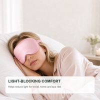Shengkang - Juego de Antifaces para Dormir de Poliéster Satinado Personalizado, con Bolsa de Seda Sintética, para Viajes, Spa, Regalo, Antifaz para Hotel y Avión, OEM