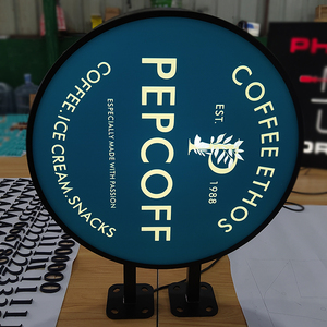 Không thấm Nước 12V tiêu thụ điện năng LED Acrylic vòng tròn quảng cáo Logo lightbox - Product Image 1